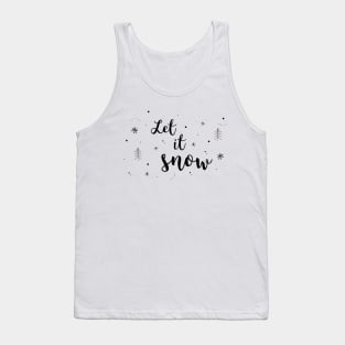 Let It Snow Winter Snowflake Design Tank Top